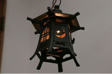 古民具・骨董　吊り灯ろう照明