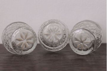 アンティーク雑貨　イギリスアンティーク　ガラス瓶調味料入れセット