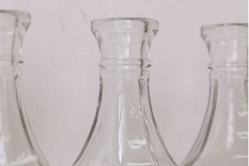 アンティーク雑貨　イギリスアンティーク　ガラス瓶調味料入れセット