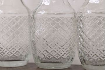 アンティーク雑貨　イギリスアンティーク　ガラス瓶調味料入れセット