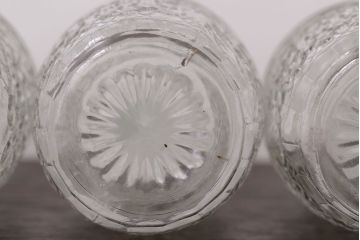 アンティーク雑貨　イギリスアンティーク　ガラス瓶調味料入れセット