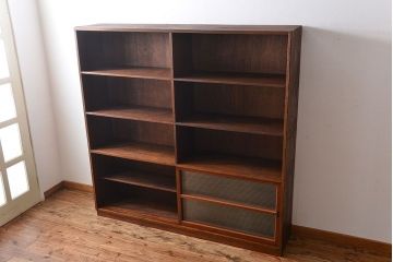 レトロ家具　昭和レトロ　古い学校の大きな収納棚(1)