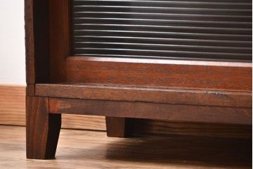 レトロ家具　昭和レトロ　古い学校の大きな収納棚(2)