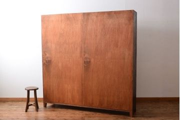 レトロ家具　昭和レトロ　古い学校の大きな収納棚(2)