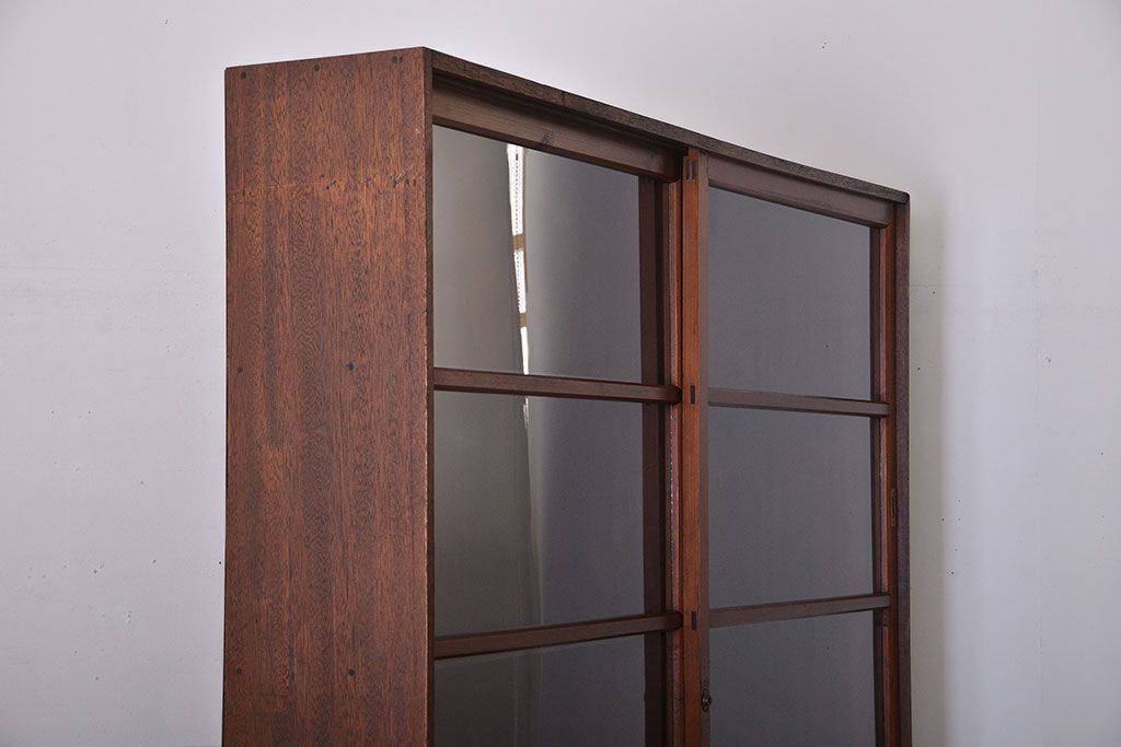 レトロ家具　昭和レトロ　古い学校の大きな収納棚(4)