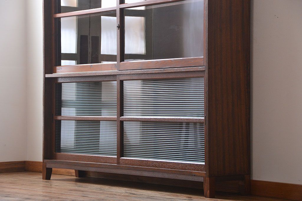 レトロ家具　昭和レトロ　古い学校の大きな収納棚(4)