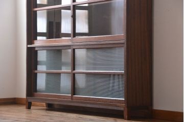 レトロ家具　昭和レトロ　古い学校の大きな収納棚(4)