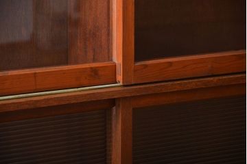 レトロ家具　昭和レトロ　古い学校の大きな収納棚(4)