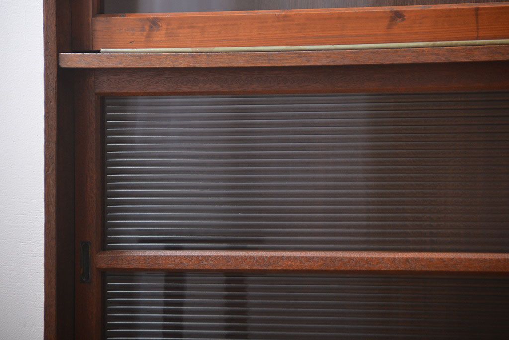 レトロ家具　昭和レトロ　古い学校の大きな収納棚(4)