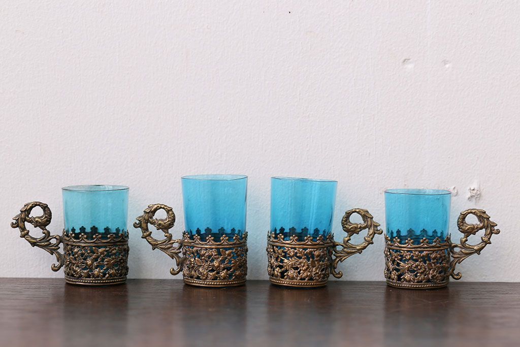 アンティーク雑貨　フランスアンティーク　リキュールグラスセット