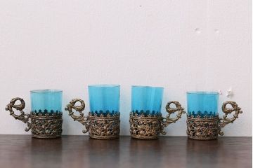 アンティーク雑貨　フランスアンティーク　リキュールグラスセット