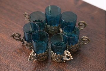 アンティーク雑貨　フランスアンティーク　リキュールグラスセット