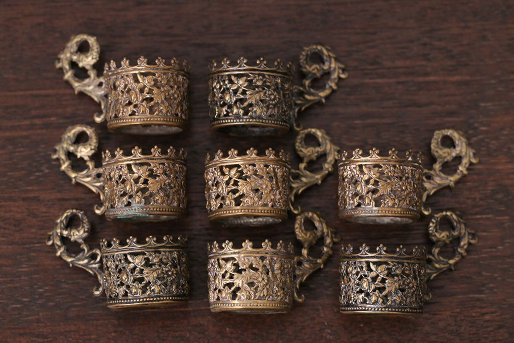 アンティーク雑貨　フランスアンティーク　リキュールグラスセット