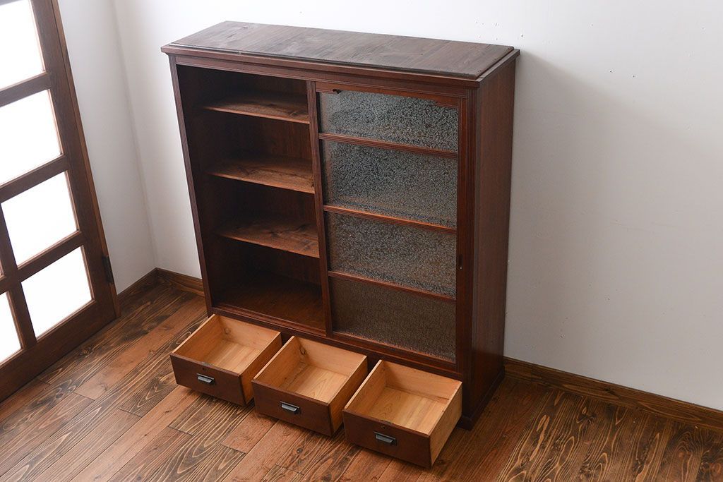 アンティーク家具　大正ロマン　お洒落なアンティーク収納棚