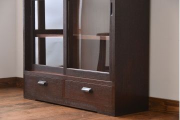 レトロ家具　昭和レトロ　引き出し2杯付き収納棚