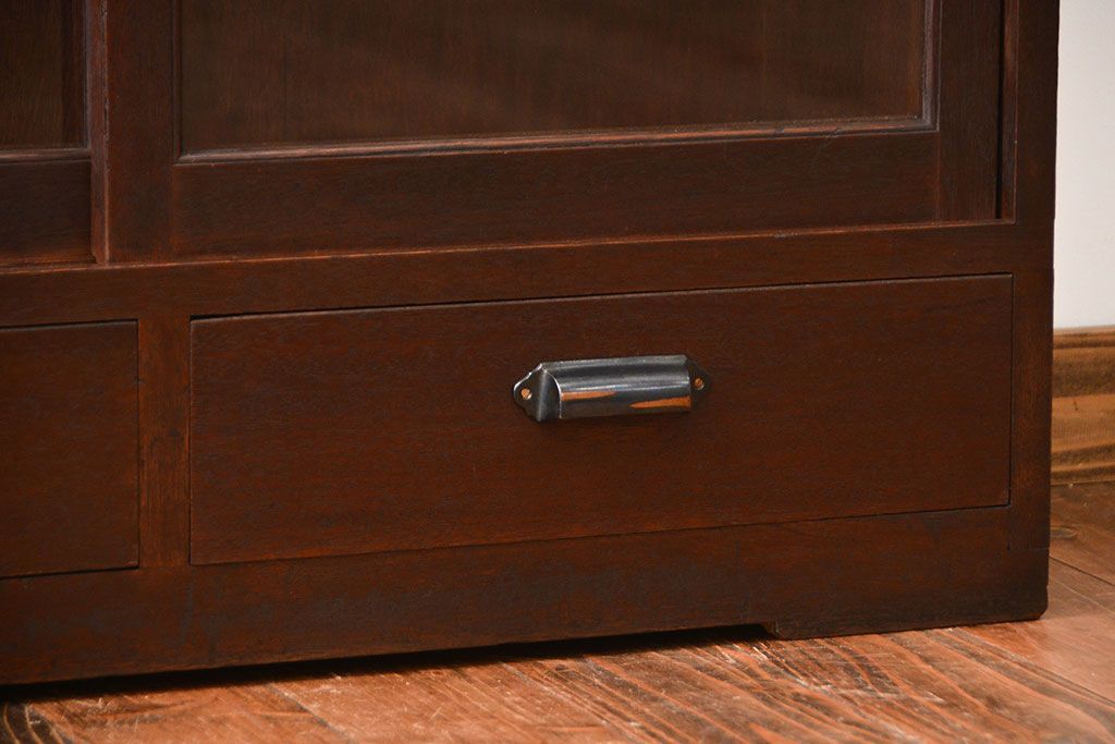 レトロ家具　昭和レトロ　引き出し2杯付き収納棚