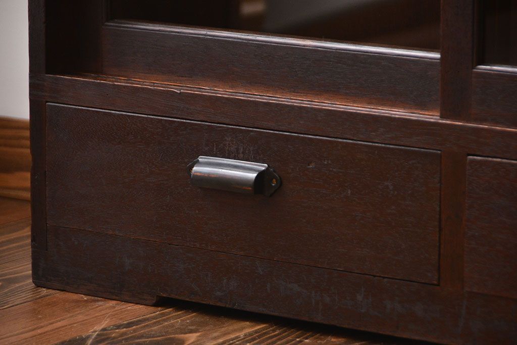 レトロ家具　昭和レトロ　引き出し2杯付き収納棚