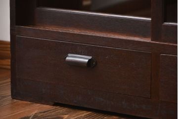 レトロ家具　昭和レトロ　引き出し2杯付き収納棚