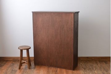 レトロ家具　昭和レトロ　引き出し2杯付き収納棚