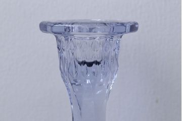 アンティーク雑貨　イギリスアンティーク　クリアガラスのキャンドルスタンドペアセット