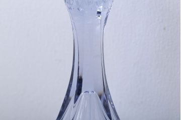 アンティーク雑貨　イギリスアンティーク　クリアガラスのキャンドルスタンドペアセット