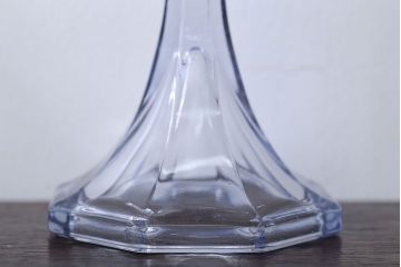 アンティーク雑貨　イギリスアンティーク　クリアガラスのキャンドルスタンドペアセット