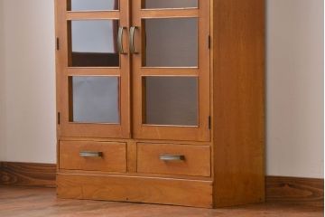 レトロ家具　昭和レトロ　ナラ材の本箱