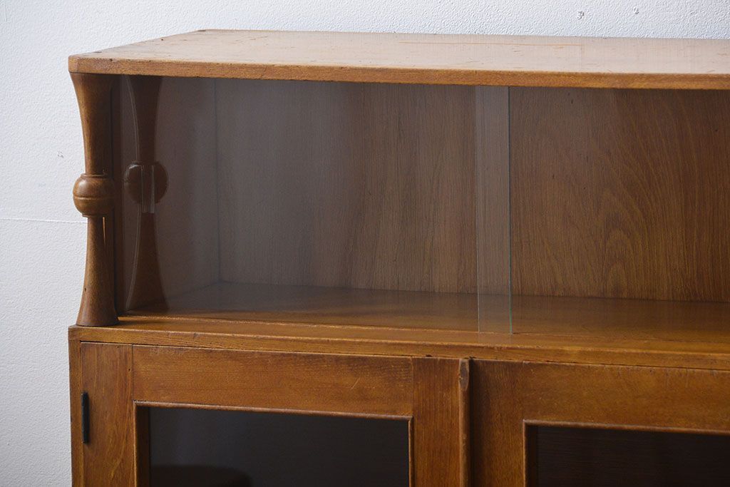 レトロ家具　昭和レトロ　ナラ材の本箱