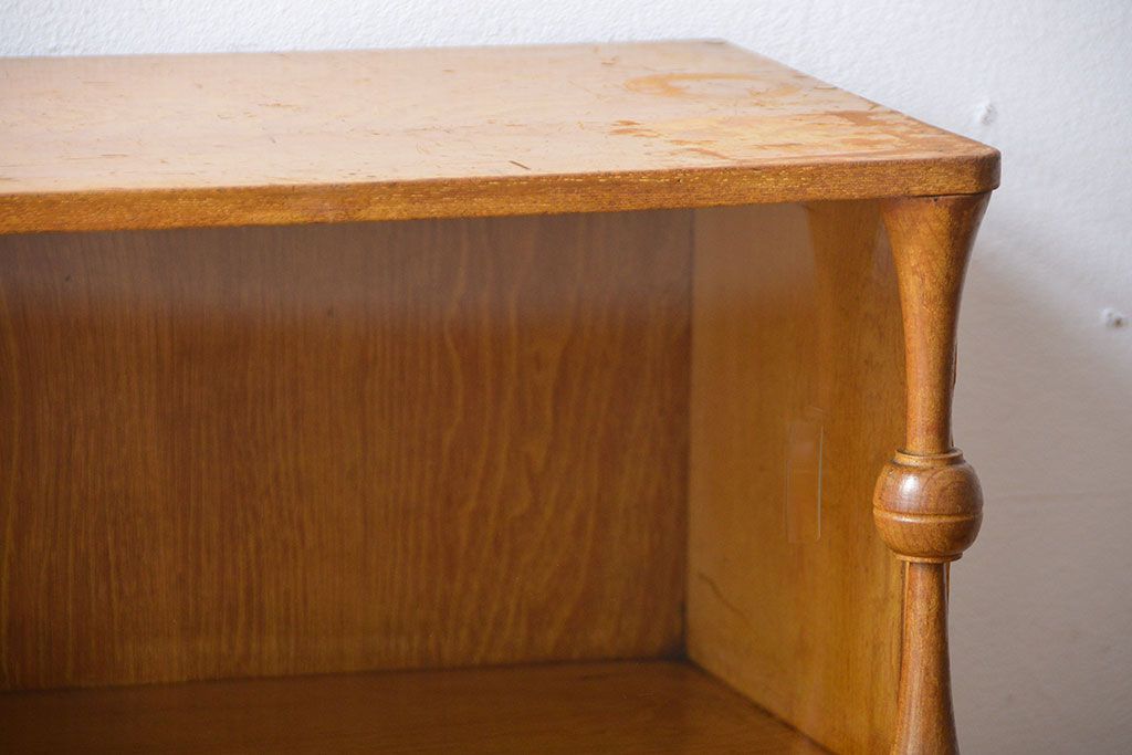 レトロ家具　昭和レトロ　ナラ材の本箱