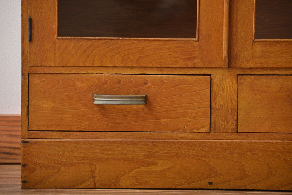 レトロ家具　昭和レトロ　ナラ材の本箱