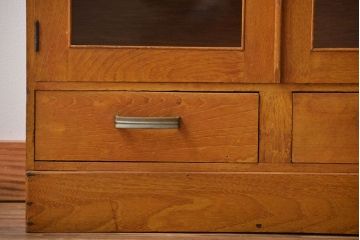 レトロ家具　昭和レトロ　ナラ材の本箱