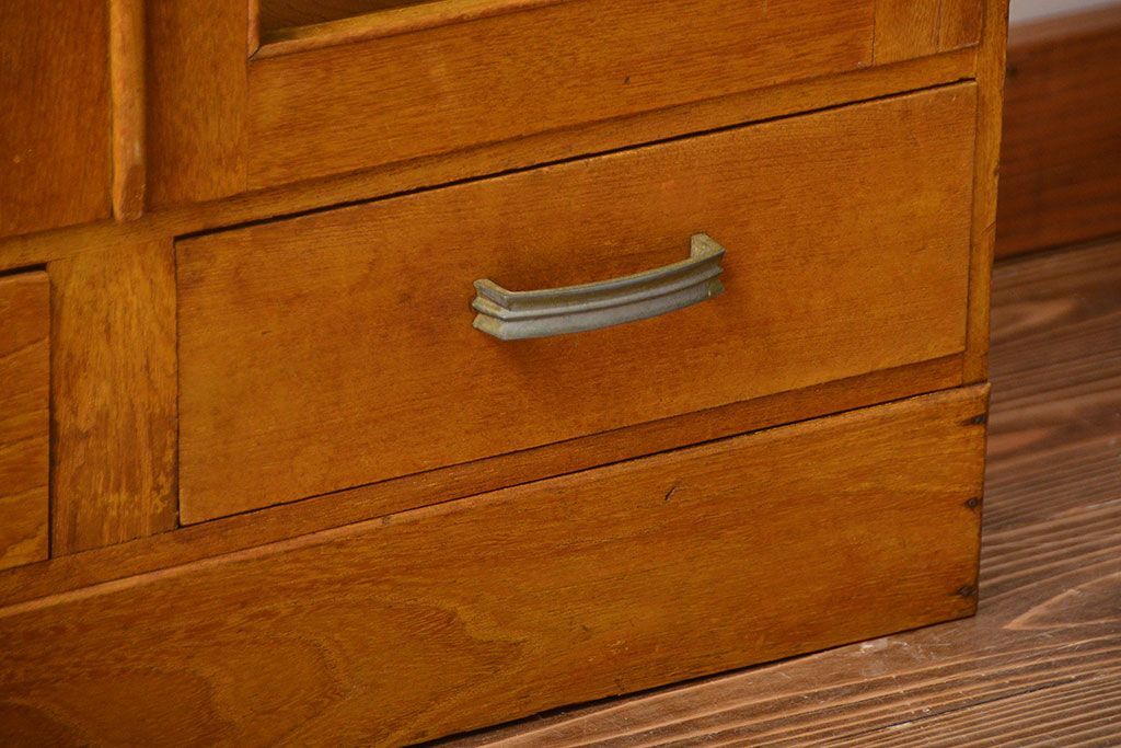 レトロ家具　昭和レトロ　ナラ材の本箱