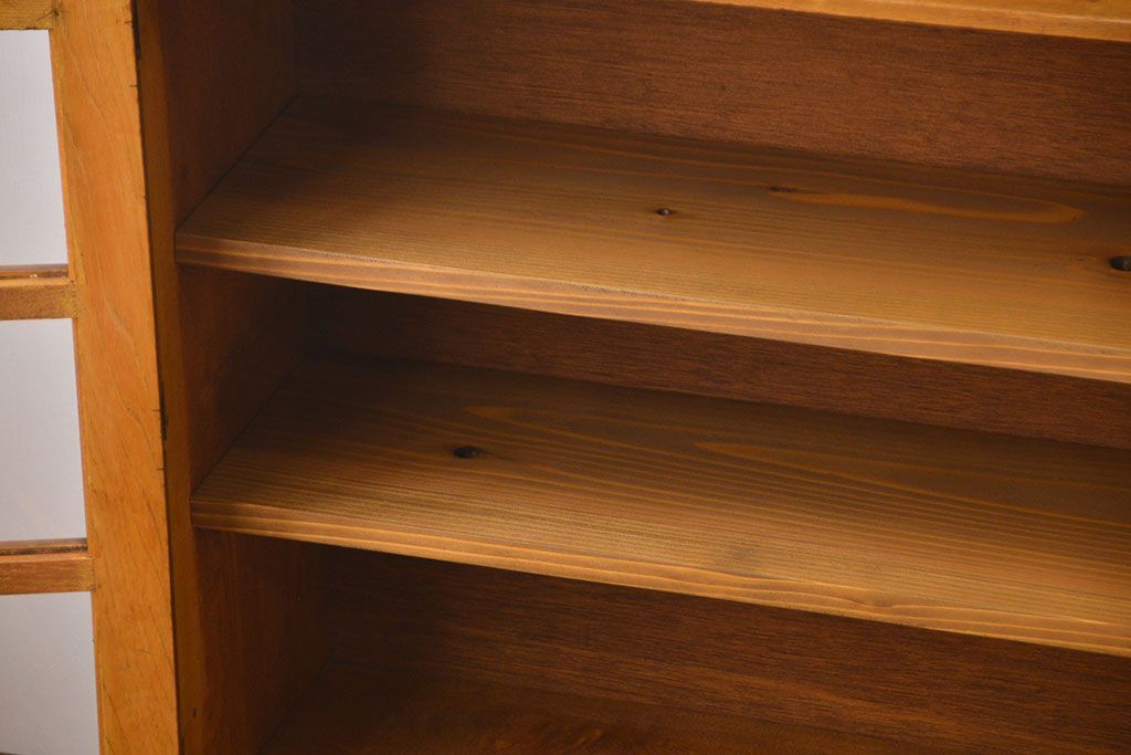 レトロ家具　昭和レトロ　ナラ材の本箱