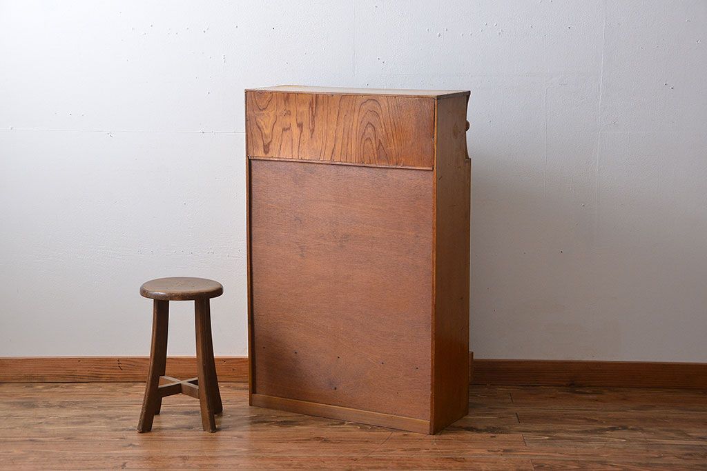 レトロ家具　昭和レトロ　ナラ材の本箱