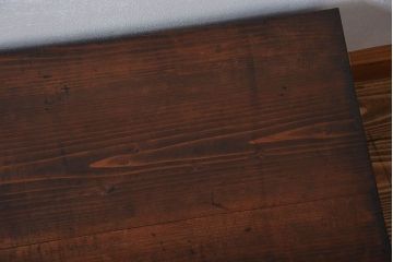 レトロ家具　昭和レトロ　モールガラス入り小さなローボード