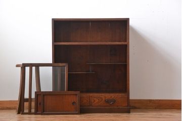 アンティーク家具　古民具・骨董　前面欅材の茶箪笥