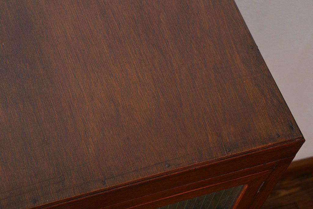 レトロ家具　昭和レトロ　収納棚付きチェスト