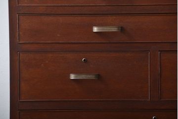 レトロ家具　昭和レトロ　収納棚付きチェスト