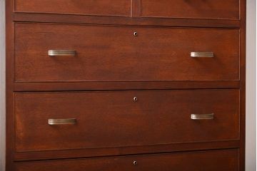 レトロ家具　昭和レトロ　収納棚付きチェスト