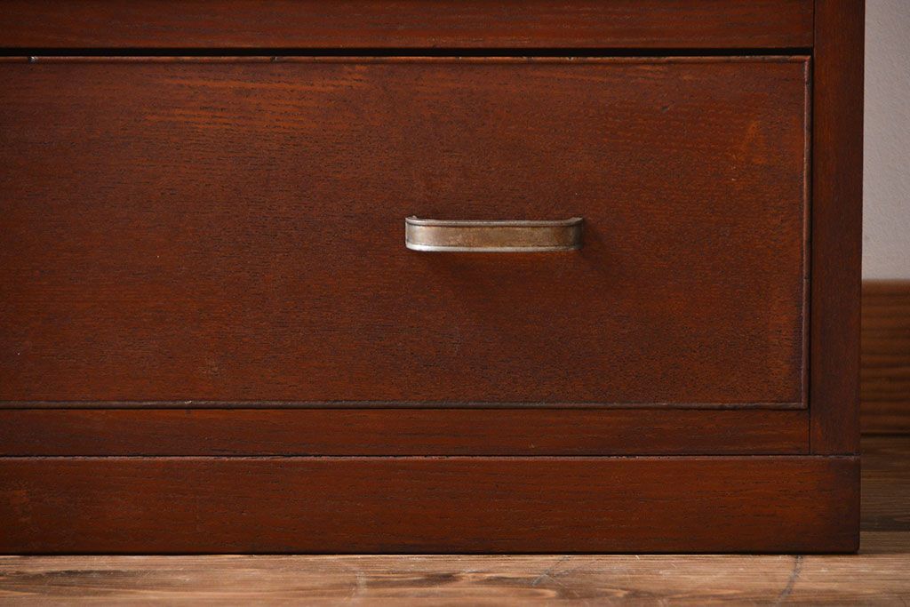 レトロ家具　昭和レトロ　収納棚付きチェスト
