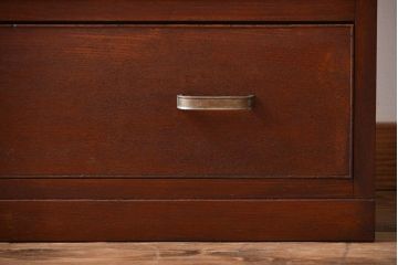 レトロ家具　昭和レトロ　収納棚付きチェスト