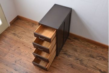 レトロ家具　昭和レトロ　シンプルで使いやすい4杯引き出し(2)