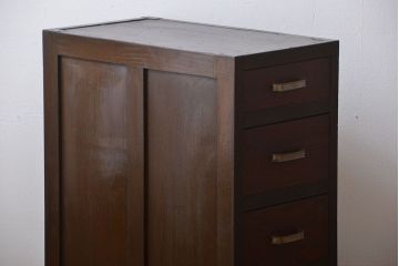 レトロ家具　昭和レトロ　シンプルで使いやすい4杯引き出し(2)