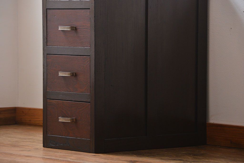 レトロ家具　昭和レトロ　シンプルで使いやすい4杯引き出し(2)