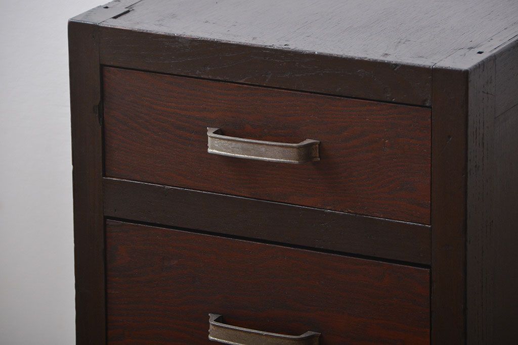 レトロ家具　昭和レトロ　シンプルで使いやすい4杯引き出し(2)