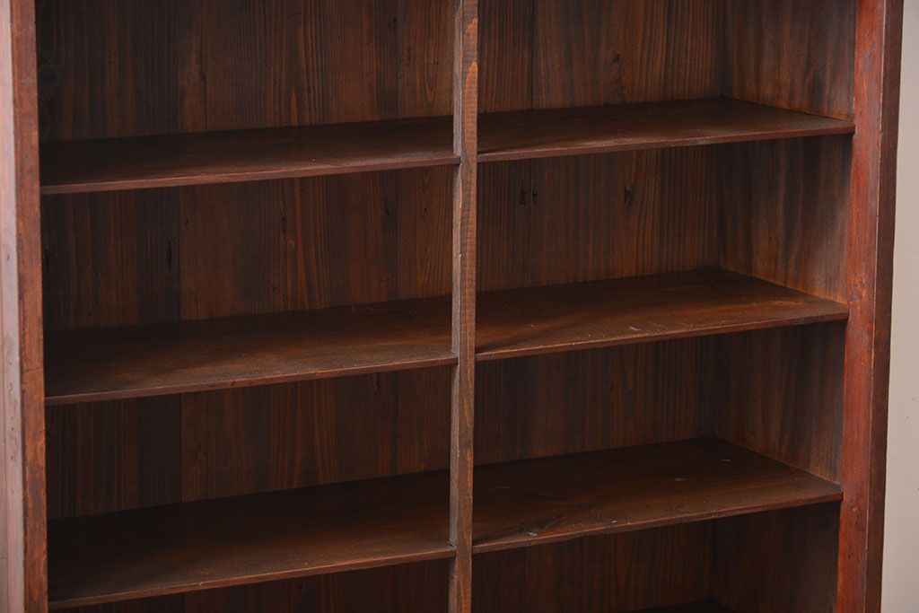 アンティーク家具　アンティーク　引き戸付き薄型収納棚(キャビネット)