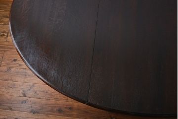 アンティーク家具　イギリスアンティーク　オーク材のツイストレッグバタフライテーブル