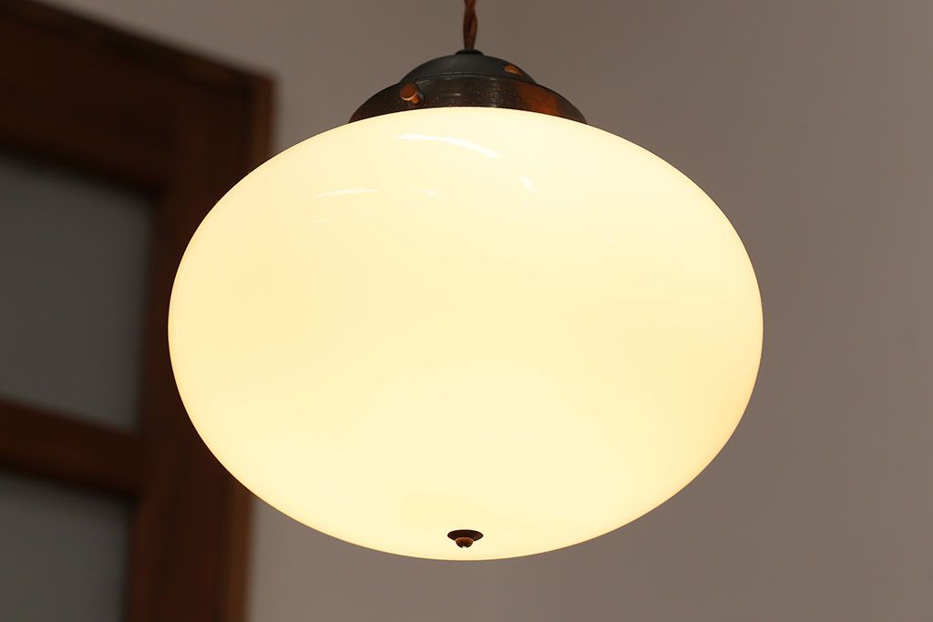 アンティーク　レトロで可愛いガラス天井照明(1)