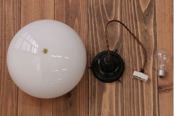 アンティーク　レトロで可愛いガラス天井照明(2)