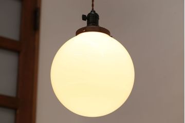 アンティーク　レトロな球型ガラス天井照明